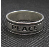 R002008 Genuine Sterling Silver Ring Band Peace 8mm Wide Solid Hallmarked 925 Handmade